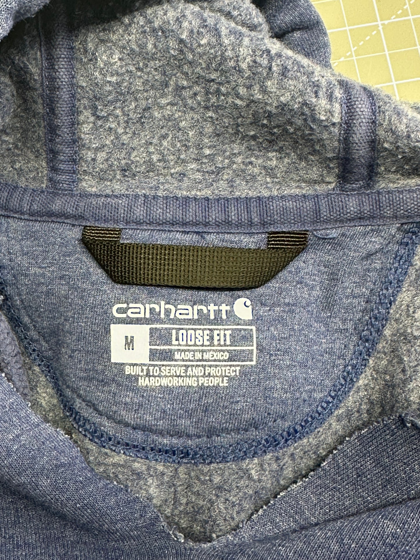 Blue carhartt distressed hoodie Men’s size M sku1