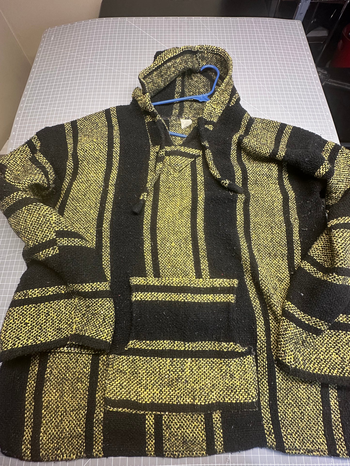Mexican Poncho Baja Hoodie Surfer Skater Drug Rug Pullover Made in Mexico UNISEX