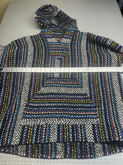 Mexican Poncho Baja Hoodie Surfer Skater Drug Rug Pullover Made in Mexico UNISEX