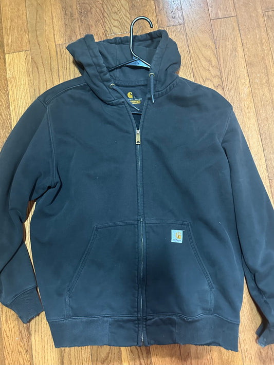 Carhartt hoodie size large distressed