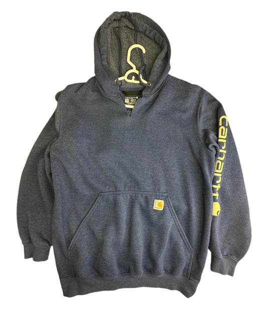 Blue carhartt distressed hoodie Men’s size M sku1
