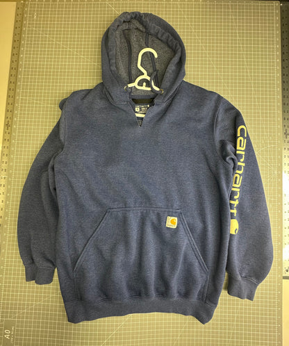 Blue carhartt distressed hoodie Men’s size M sku1